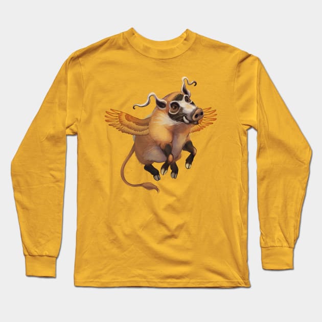 When River Boars Soar Long Sleeve T-Shirt by Wagglezags